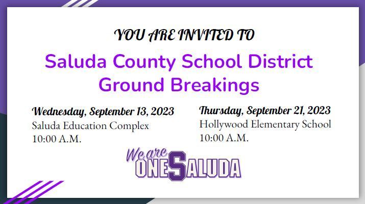 Saluda Schools Ground breaking flier